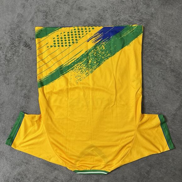 Brazil CFB Soccer Football Jersey Mens XL Suruida Yellow Green World Cup Fan - Picture 2 of 4